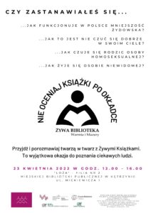 Read more about the article Zapraszamy na Żywą Bibliotekę